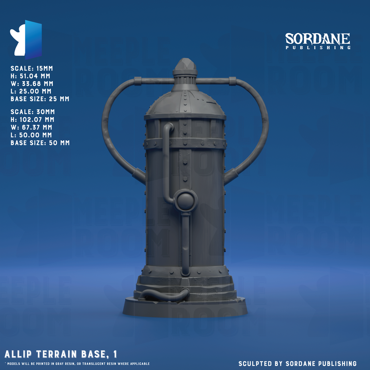 Allip Terrain Base by Sordane Publishing | Miniature | TTRPG | Unpainted | Print on Demand