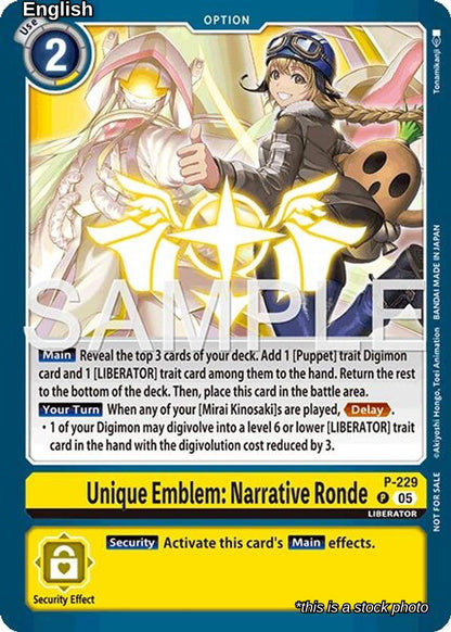 Unique Emblem: Narrative Ronde (Dawn of Liberator Box Topper)