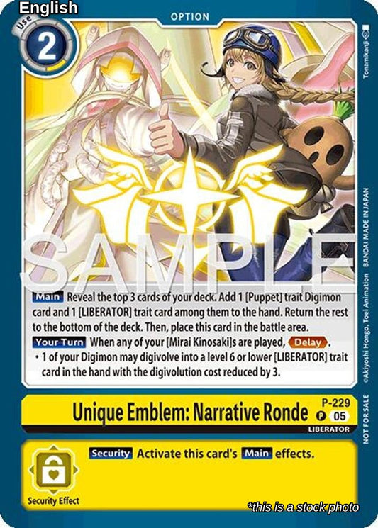 Unique Emblem: Narrative Ronde (Dawn of Liberator Box Topper)