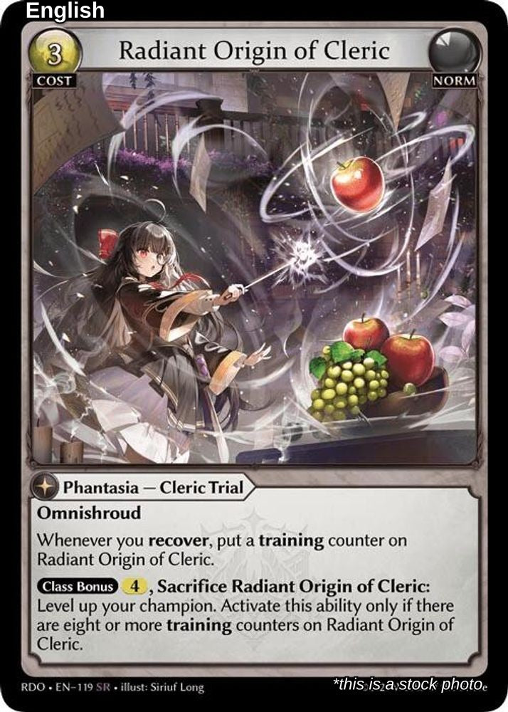 Radiant Origin of Cleric