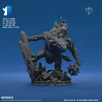 Infernis by Witchsong Miniatures | Miniature | TTRPG | Unpainted | Print on Demand