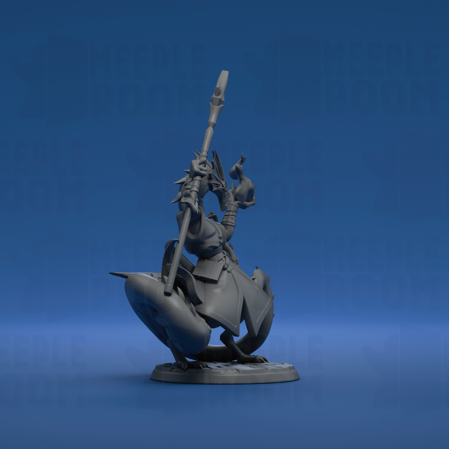 Balthazar, Dragonborn Necromancer by Twin Goddess Miniatures | Miniature | TTRPG | Unpainted | Print on Demand