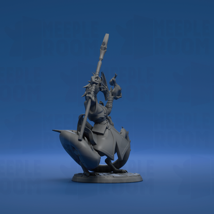 Balthazar, Dragonborn Necromancer by Twin Goddess Miniatures | Miniature | TTRPG | Unpainted | Print on Demand