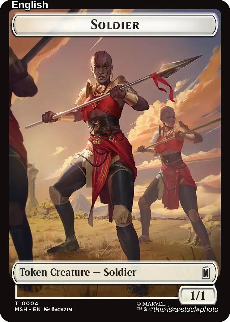 Soldier // Insect Double-Sided Token