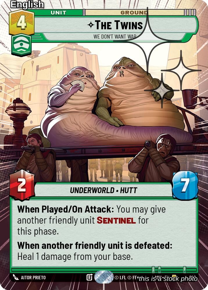 The Twins - We Don't Want War (Hyperspace Foil)