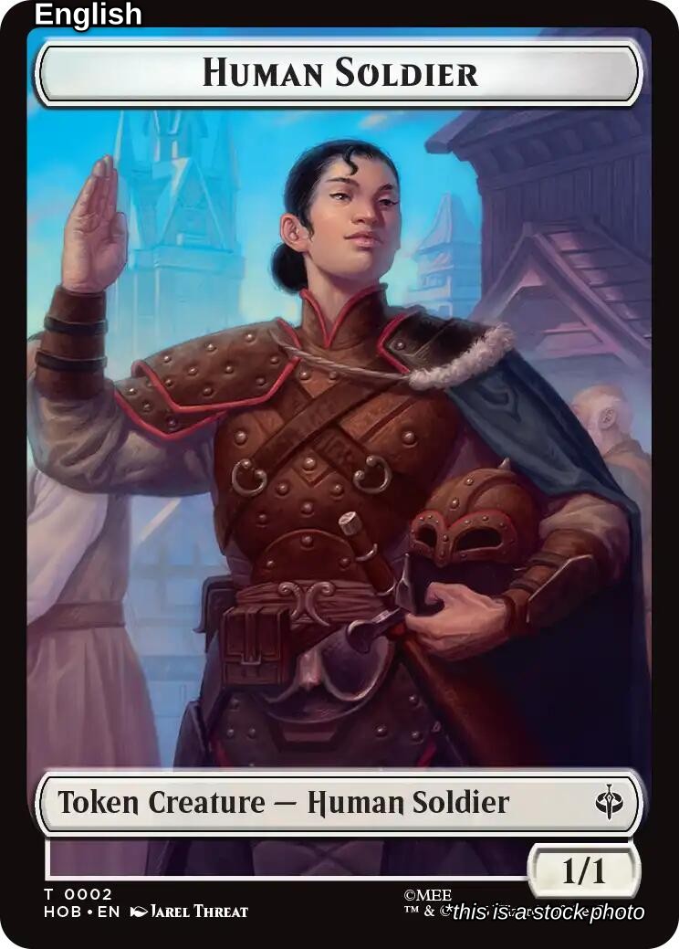 Human Soldier // Goblin Army (0004) Double-Sided Token