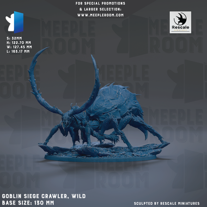 The image is a promotional image for a miniature of a cobra-like creature, specifically a cobra-like beetle or spider-like insect, with a focus on its size and features.