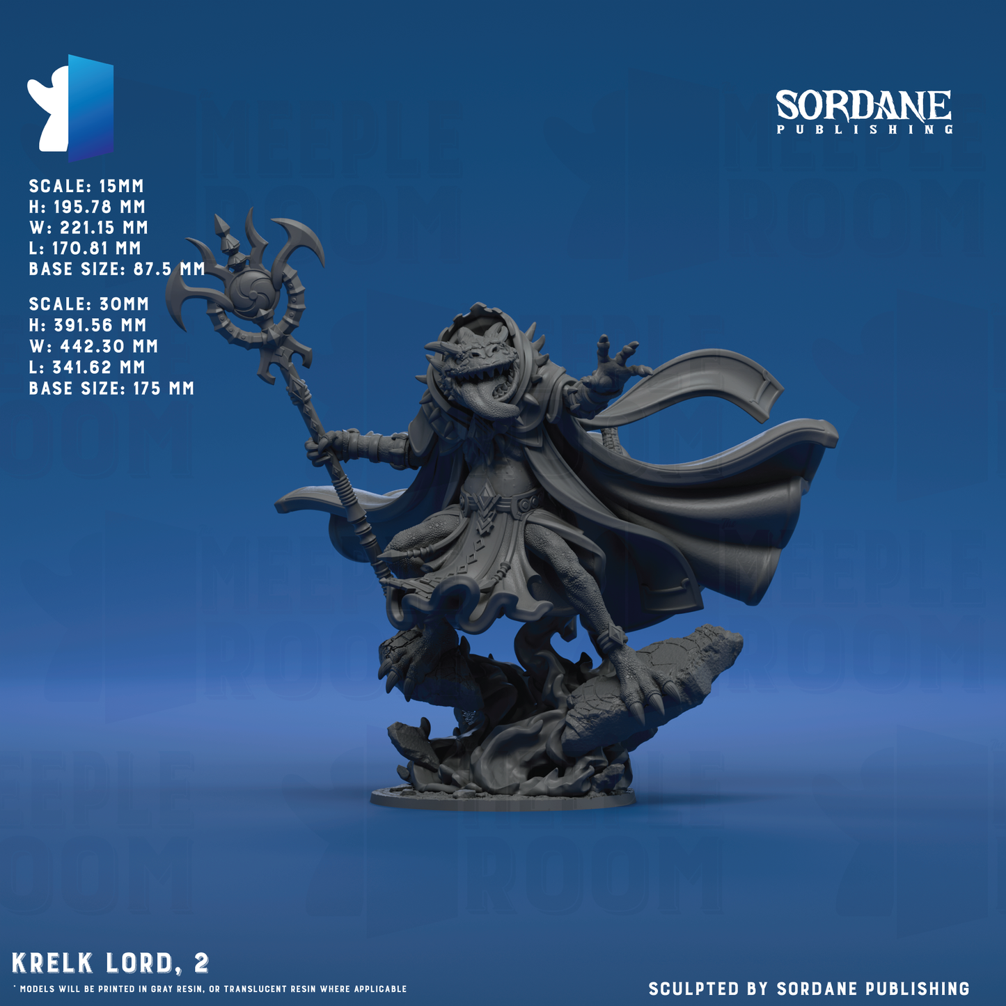 Krelk Lord by Sordane Publishing | Miniature | TTRPG | Unpainted | Print on Demand