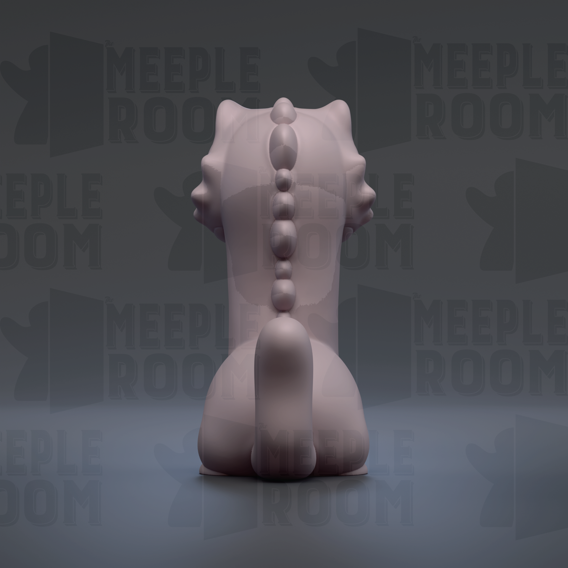 A 3D rendering of a pink, abstract sculpture with a unique, textured design.