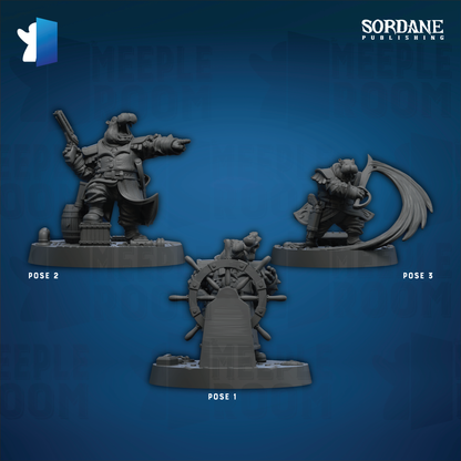 Hippon Captain by Sordane Publishing | Miniature | TTRPG | Unpainted | Print on Demand