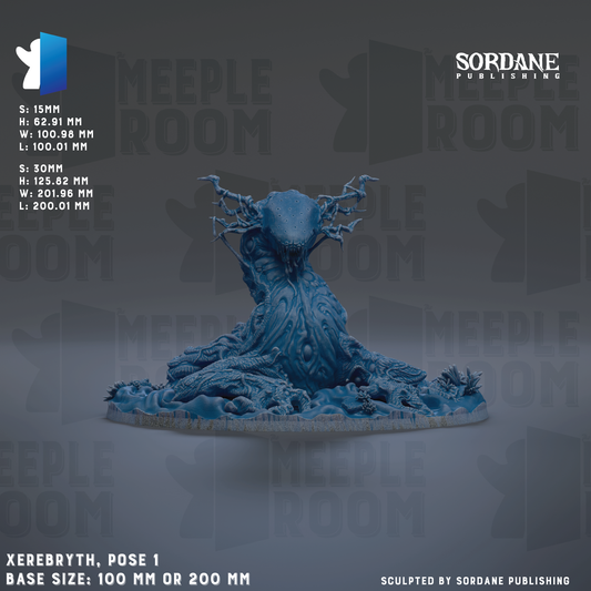 a blue plastic model of a creature on a table