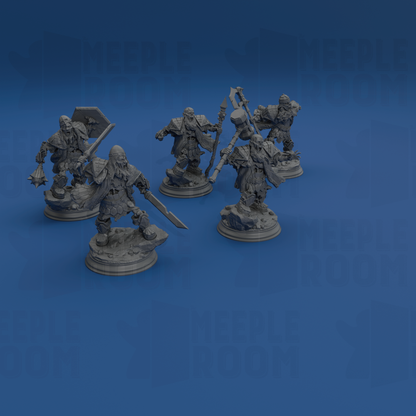 Undead Dwarven Brothers by DM Stash | Miniature | TTRPG | Unpainted | Print on Demand