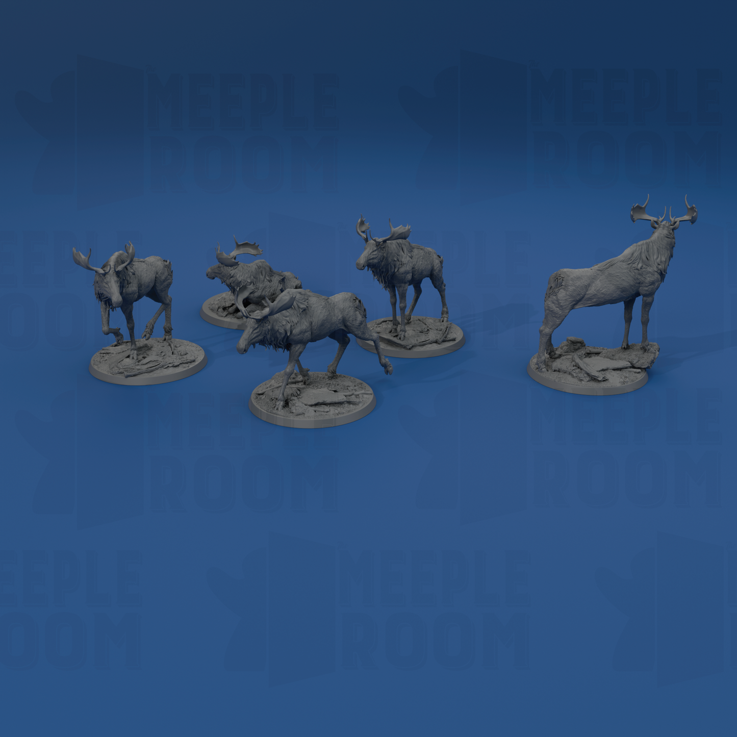 Aurora Elk-Knight, Wild by Rescale Miniatures | Miniature | TTRPG | Unpainted | Print on Demand