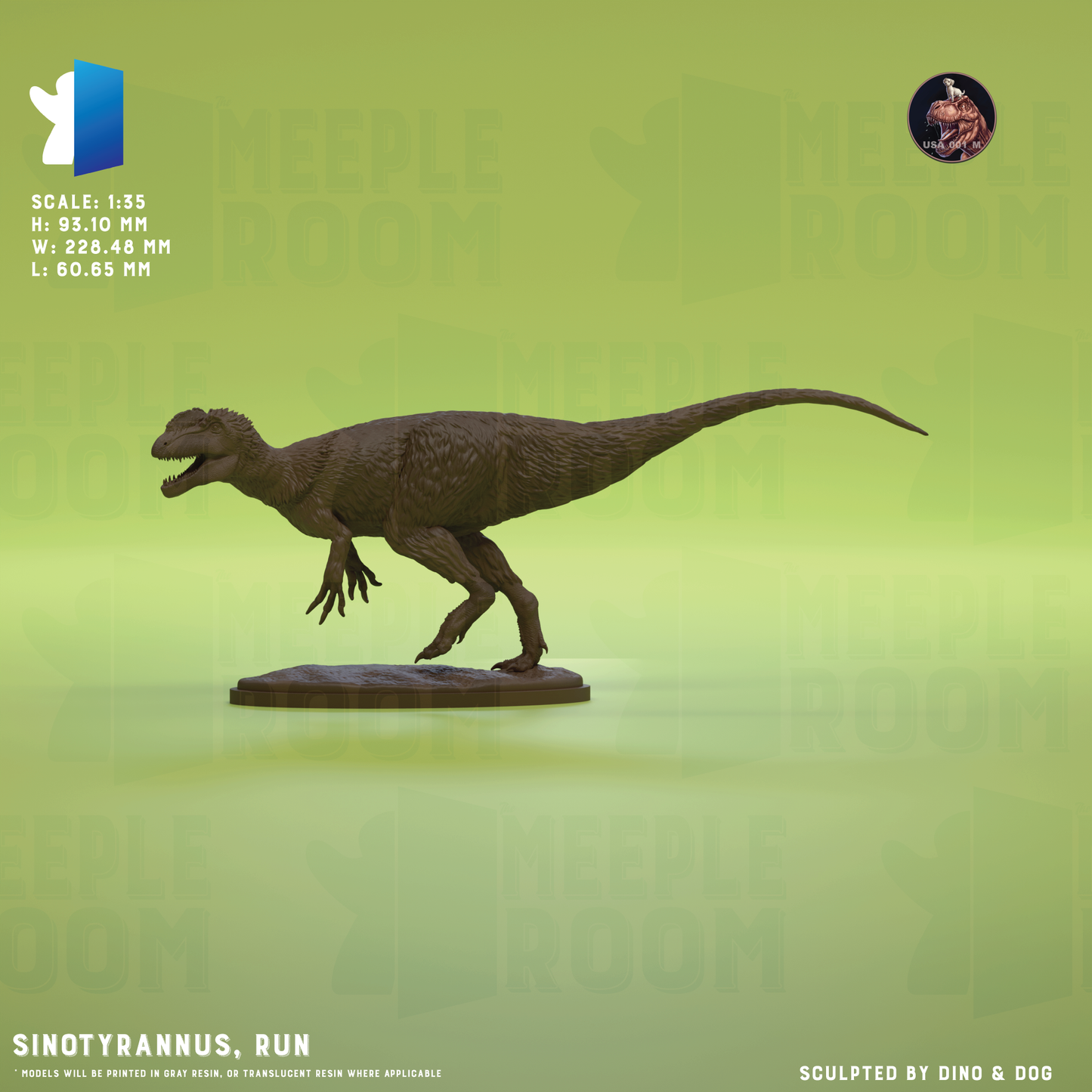 Sinotyrannus by Dino & Dog | Miniature | TTRPG | Unpainted | Print on Demand