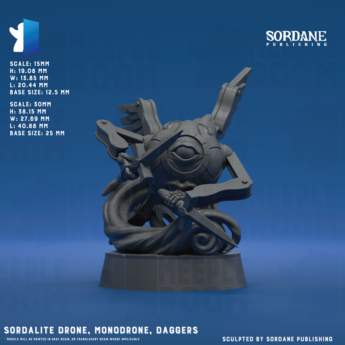 Sordalite Drone, Monodrone by Sordane Publishing | Miniature | TTRPG | Unpainted | Print on Demand