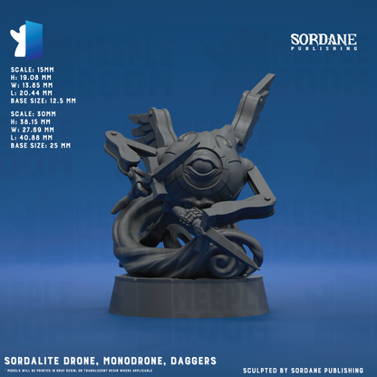 Sordalite Drone, Monodrone by Sordane Publishing | Miniature | TTRPG | Unpainted | Print on Demand