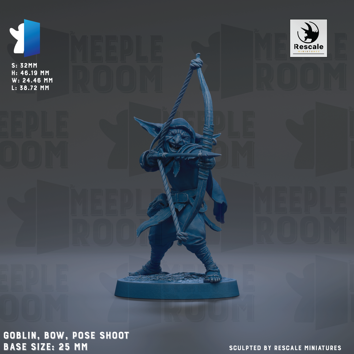 A figurine of a character with a bow and arrow, standing on a base. The figurine is in a pose that suggests it is ready to shoot. The background of the image is dark, which contrasts with the figurine and makes it stand out. The image does not contain any text, and it is a single image, not a collage of multiple images.