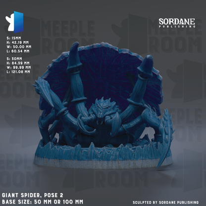 Giant Spiders by Sordane Publishing | Miniature | TTRPG | Unpainted | Print on Demand