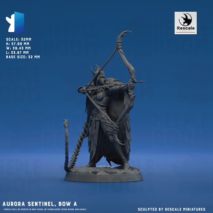 Aurora Sentinel by Rescale Miniatures | Miniature | TTRPG | Unpainted | Print on Demand