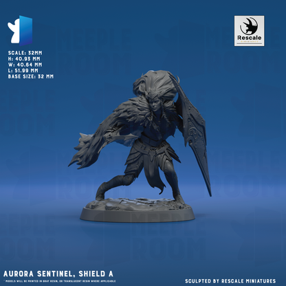 Aurora Sentinel by Rescale Miniatures | Miniature | TTRPG | Unpainted | Print on Demand