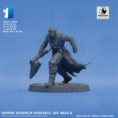 Vampire Duskhelm Huscarls by Rescale Miniatures | Miniature | TTRPG | Unpainted | Print on Demand