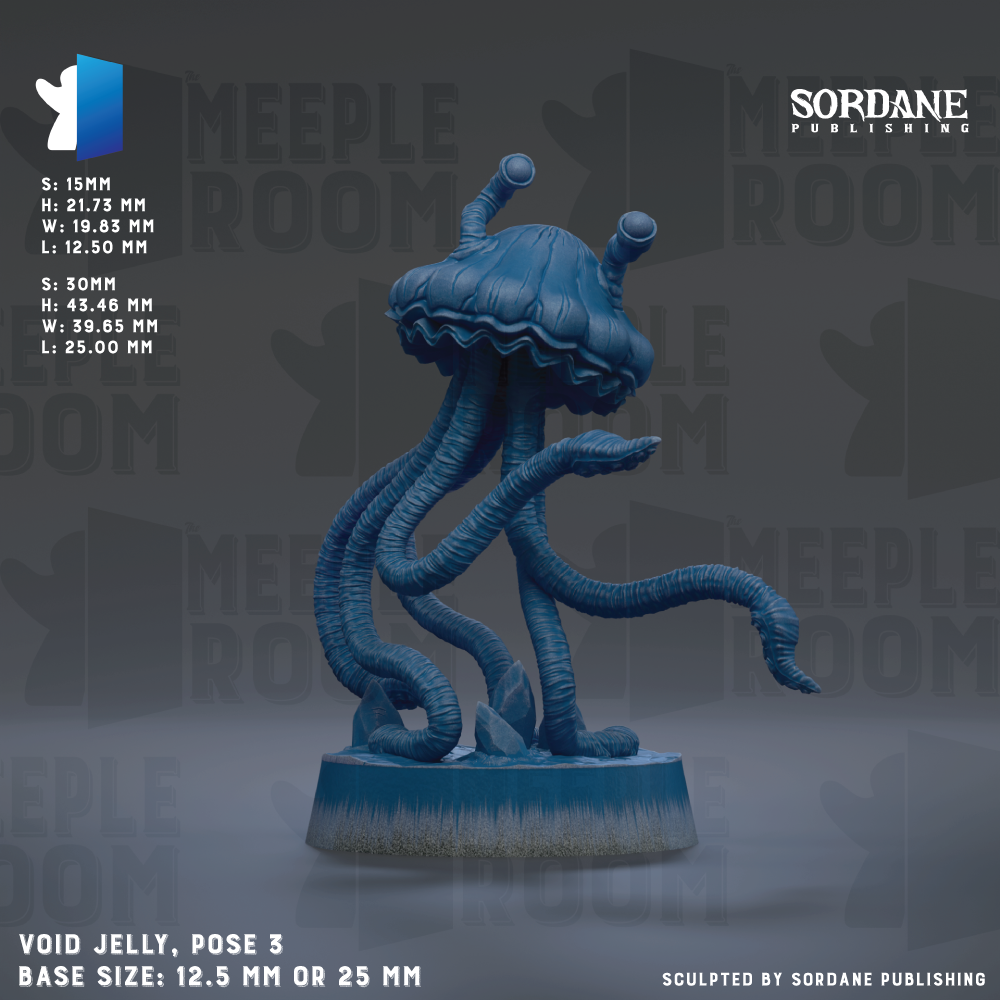 a blue jellyfish-like creature with multiple tentacles, standing on a blue base.