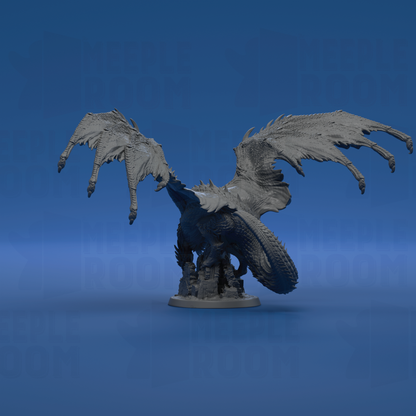 Blazing Black Dragon by Mini Monster Mayhem | Miniature | TTRPG | Unpainted | Print on Demand
