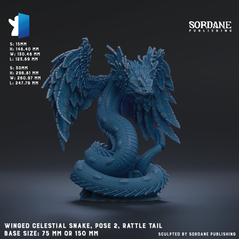 a blue statue of a dragon on a black background