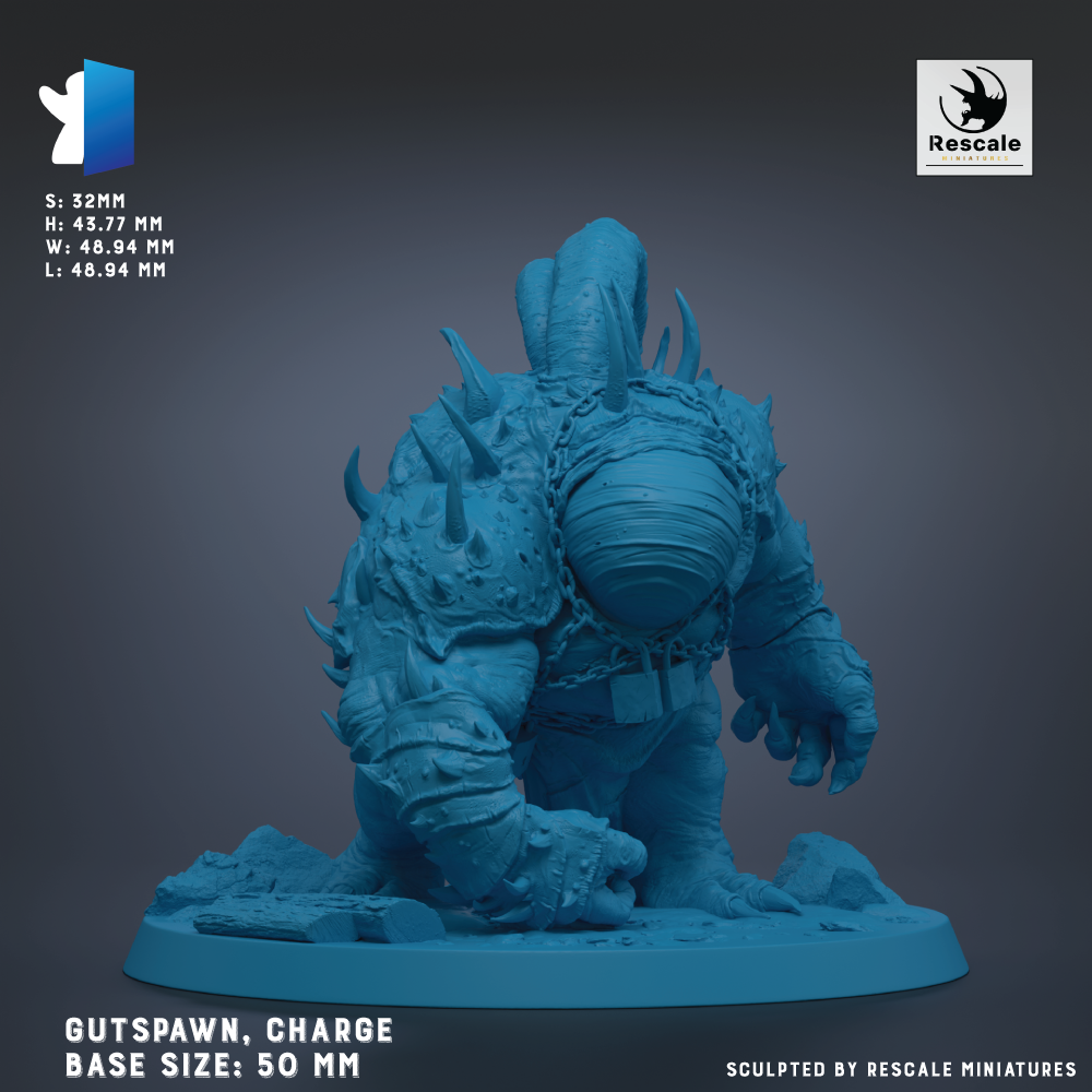 A 3D model of a blue, armored creature with spikes on its back, sitting on a base. The creature appears to be a character from a video game or other digital media.