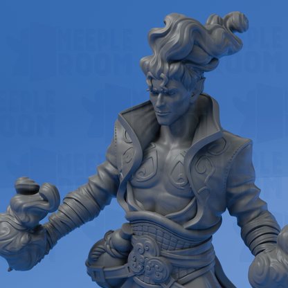 Villam Nitrana, Air Elemi Storm Sorcerer by DM Stash | Miniature | TTRPG | Unpainted | Print on Demand