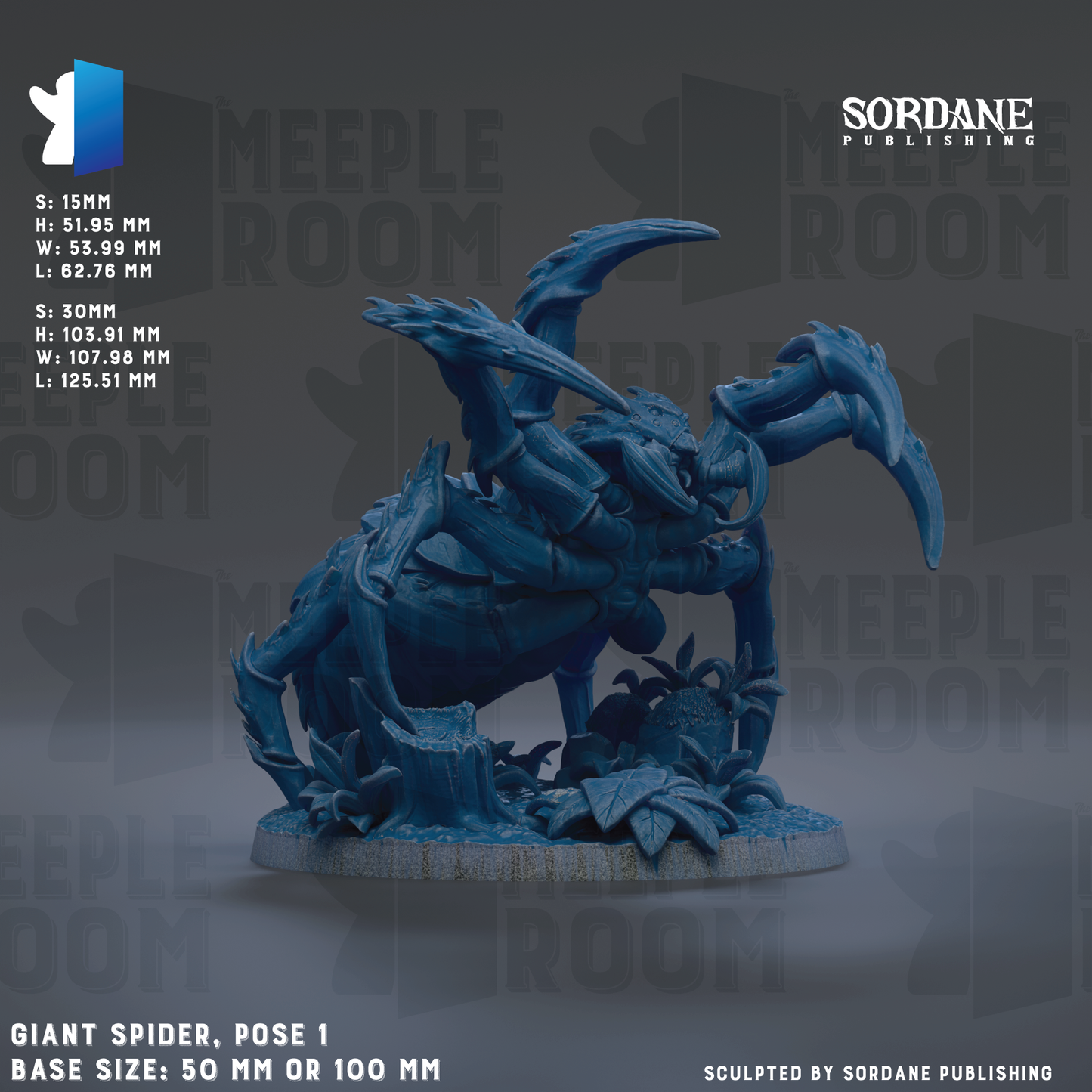 Giant Spiders by Sordane Publishing | Miniature | TTRPG | Unpainted | Print on Demand