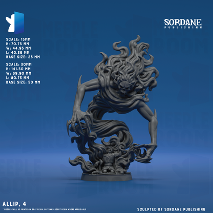 Allip by Sordane Publishing | Miniature | TTRPG | Unpainted | Print on Demand