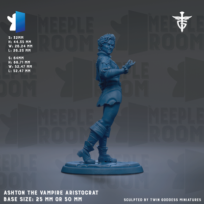 a statue of a person in a blue outfit, likely representing a character from a video game or other media. The statue is standing on a platform and appears to be made of a material that resembles metal or plastic. The background of the image is dark, which contrasts with the statue and makes it stand out. The image does not contain any text or other objects, and the statue is the main focus of the image.