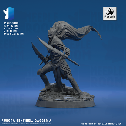 Aurora Sentinel by Rescale Miniatures | Miniature | TTRPG | Unpainted | Print on Demand