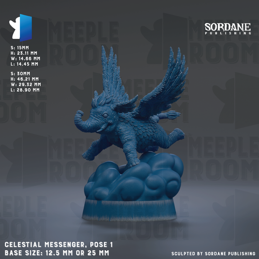 a blue statue of a dragon on a cloud