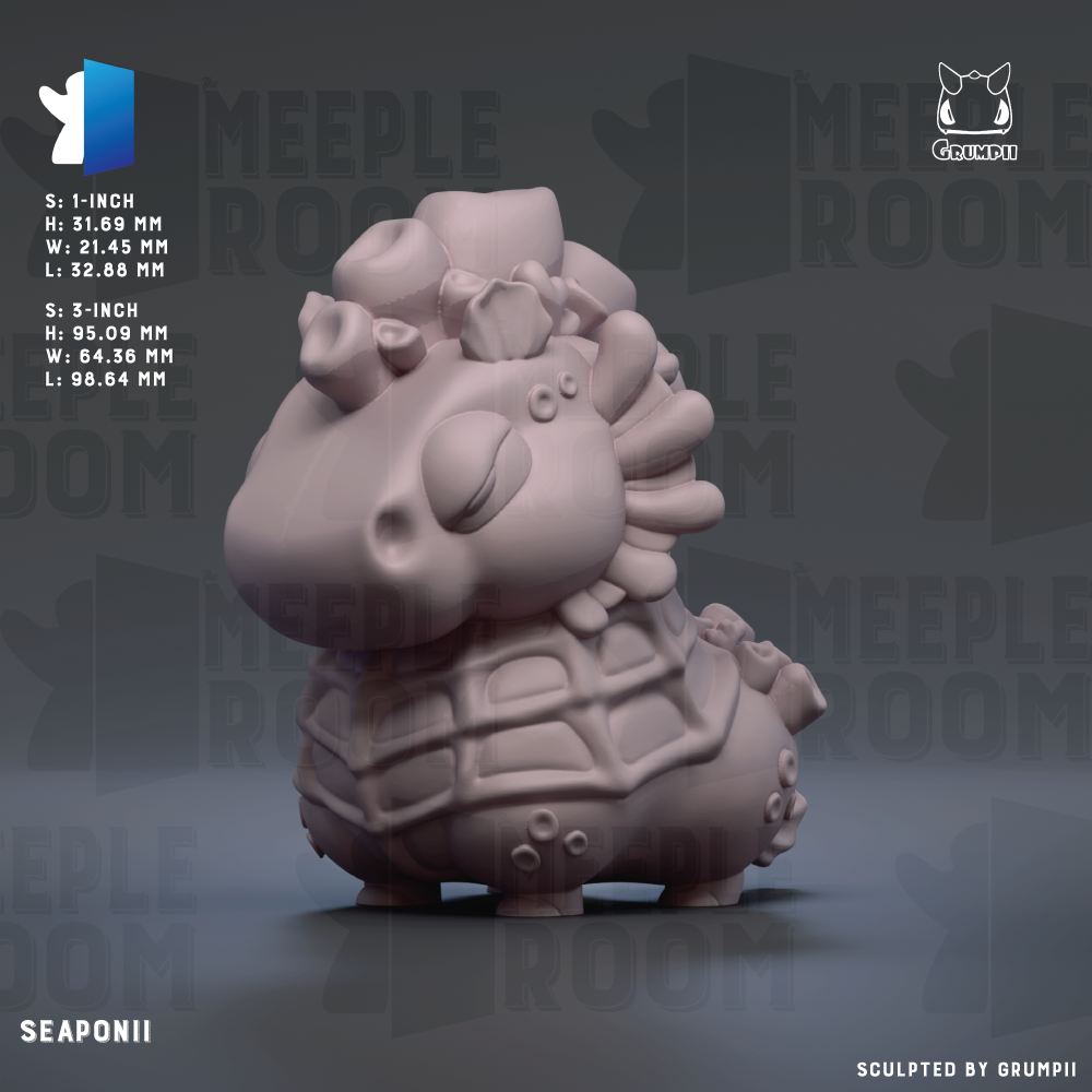 The image is a 3D rendering of a small, light-colored figurine with a unique, abstract design. The figurine appears to be a small animal or creature, possibly a mythical or fantastical creature. The image does not contain any text or other discernible objects, and the overall composition is simple and minimalistic.