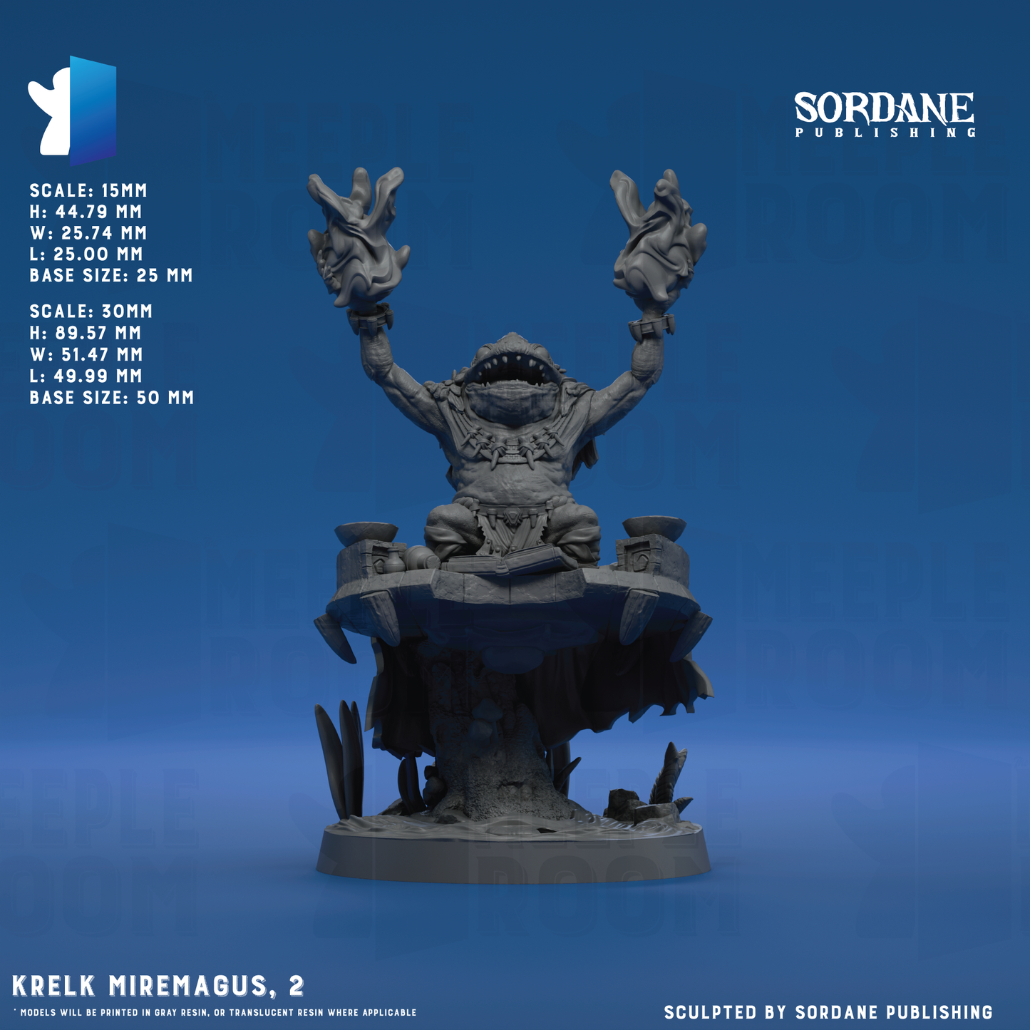 Krelk Miremagus by Sordane Publishing | Miniature | TTRPG | Unpainted | Print on Demand