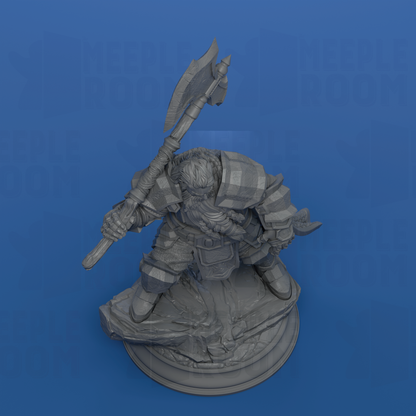Took, Dwarven Axeman by DM Stash | Miniature | TTRPG | Unpainted | Print on Demand