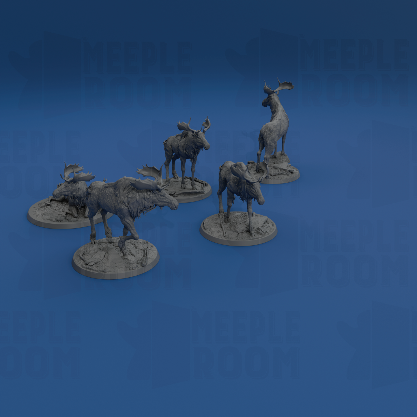 Aurora Elk-Knight, Wild by Rescale Miniatures | Miniature | TTRPG | Unpainted | Print on Demand