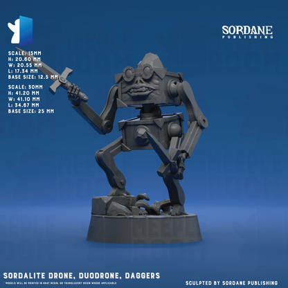 Sordalite Drone, Duodrone by Sordane Publishing | Miniature | TTRPG | Unpainted | Print on Demand