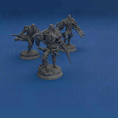 The Blight's Warriors, Blighted Knights by DM Stash | Miniature | TTRPG | Unpainted | Print on Demand
