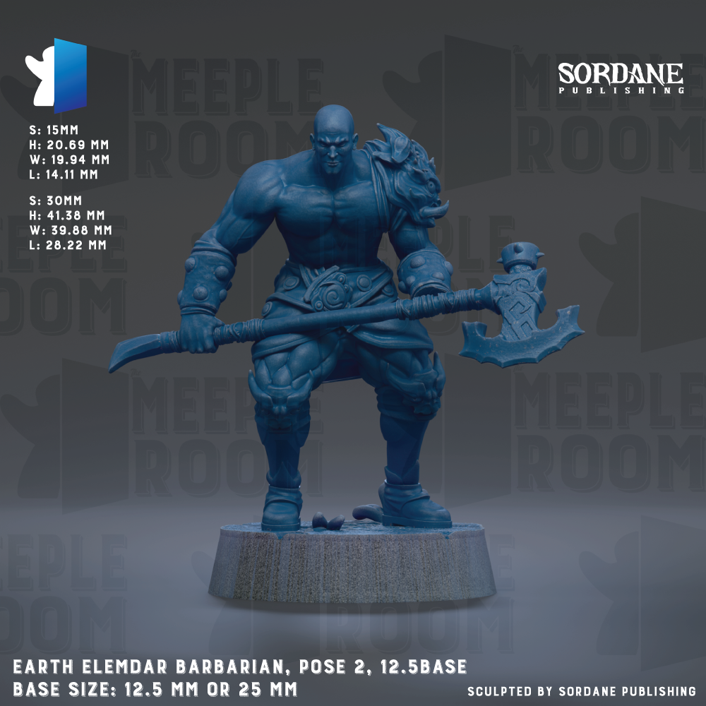a detailed 3D model of a muscular, armored figure holding a large weapon, likely a sword or axe, with a focus on the figure's pose and stance.