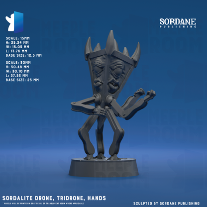 Sordalite Drone, Tridrone by Sordane Publishing | Miniature | TTRPG | Unpainted | Print on Demand