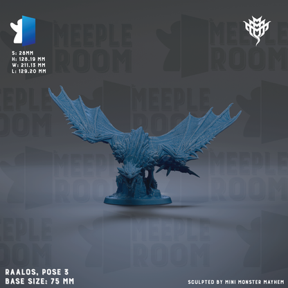 a blue plastic model of a dragon with wings