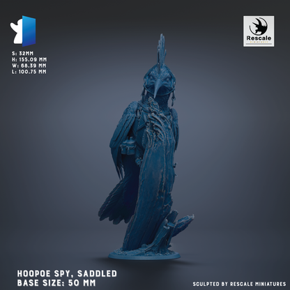 Hoopoe Spy, Saddled Base Sizes: 50mm