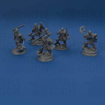 Undead Dwarven Brothers by DM Stash | Miniature | TTRPG | Unpainted | Print on Demand