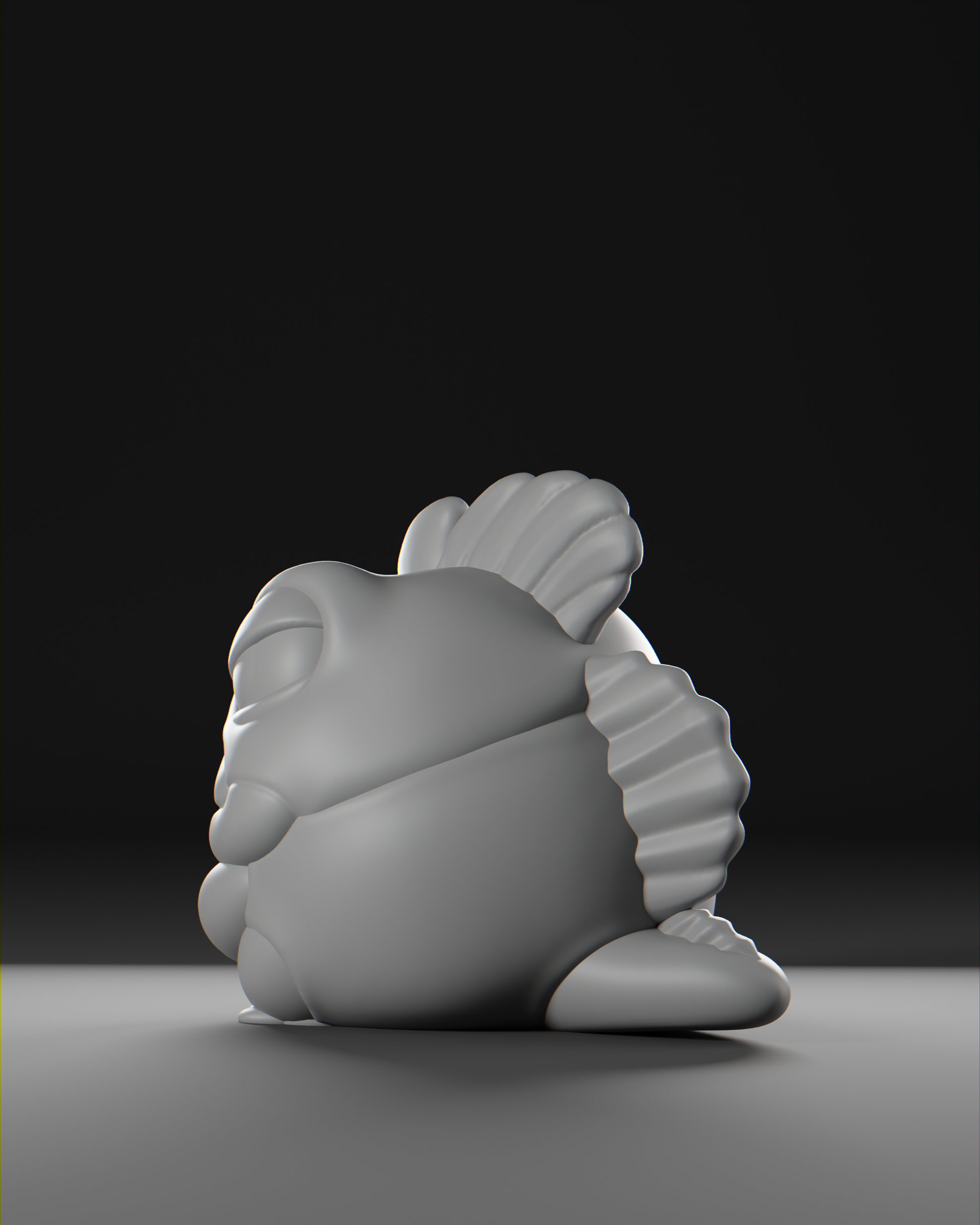 a large white object sitting on top of a table