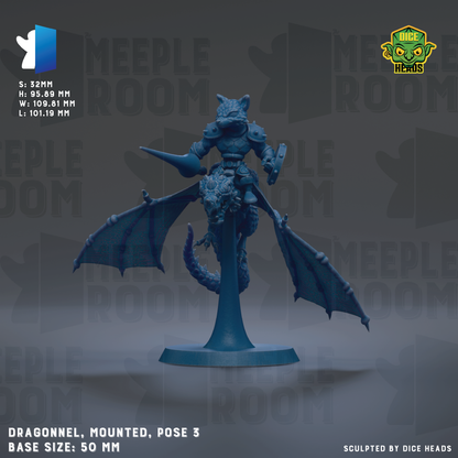 The image is a 3D model of a dragon-like creature, mounted on a stand and posed in a dynamic stance. The base size of the dragon is 50 millimeters. The image is a 3D rendering of a dragon, and it is mounted on a stand. The dragon is posed in a dynamic stance, with wings spread wide. The image is a 3D model of a dragon-like creature, mounted on a stand, and it is positioned in a dynamic pose. The base size of the dragon is 50 millimeters.