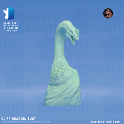 Cliff Dragon, Bust by Dino & Dog | Bust | Display Figure | Unpainted | Print on Demand