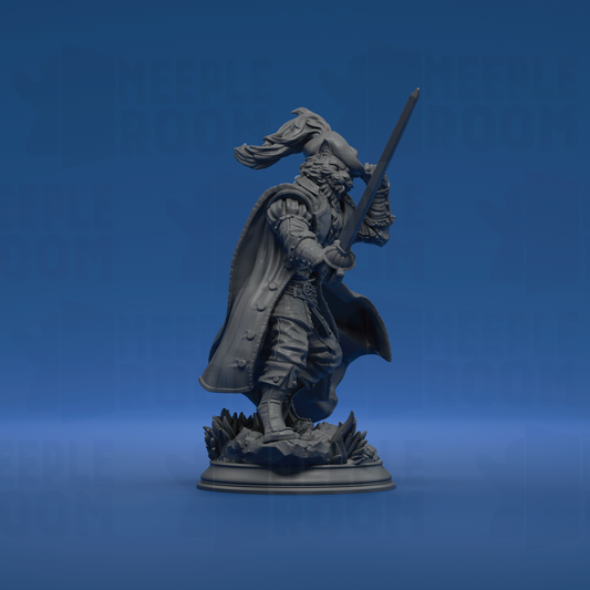 Puss-In-Boots, Tabaxi Fencer by DM Stash | Miniature | TTRPG | Unpainted | Print on Demand